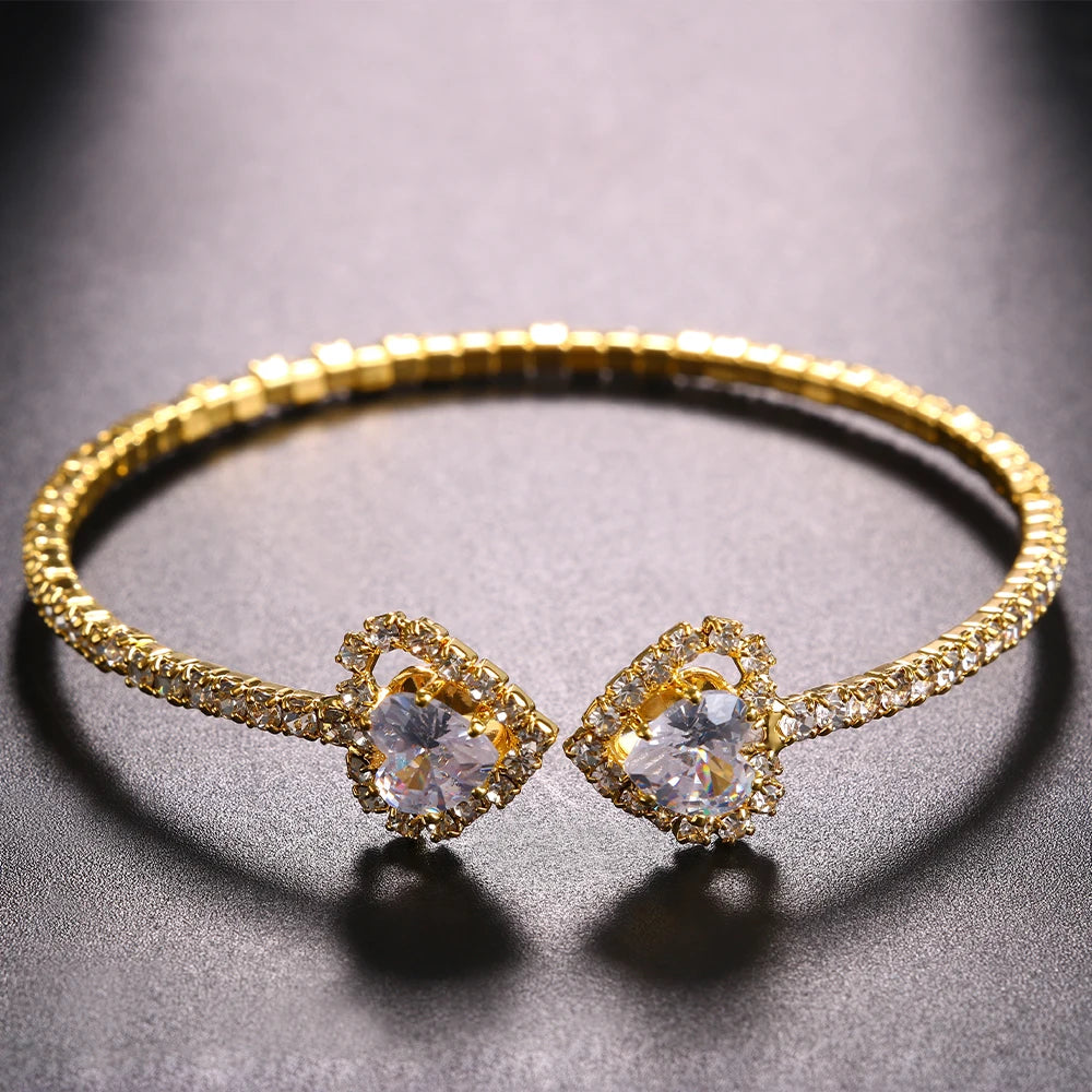 Heart Cuff Bracelet Bangle