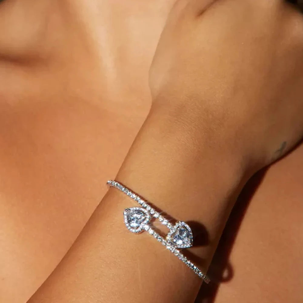 Heart Cuff Bracelet Bangle