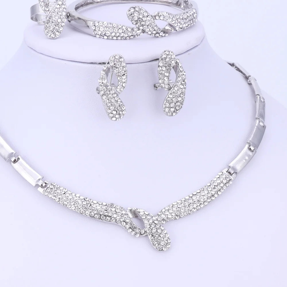 Bridal Wedding Necklace Earrings Sets