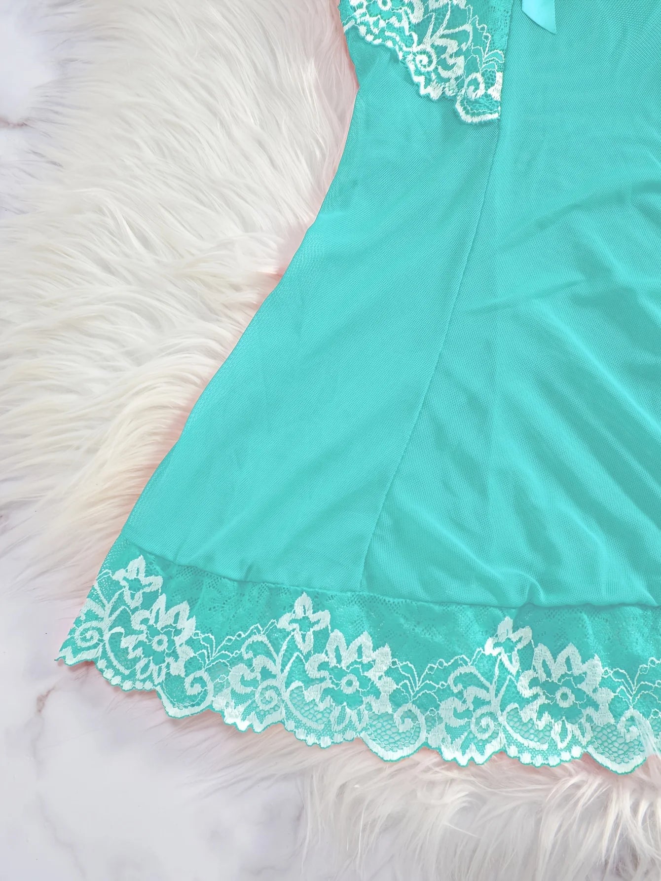 Elegant Sheer V Neck Lingerie Dress
