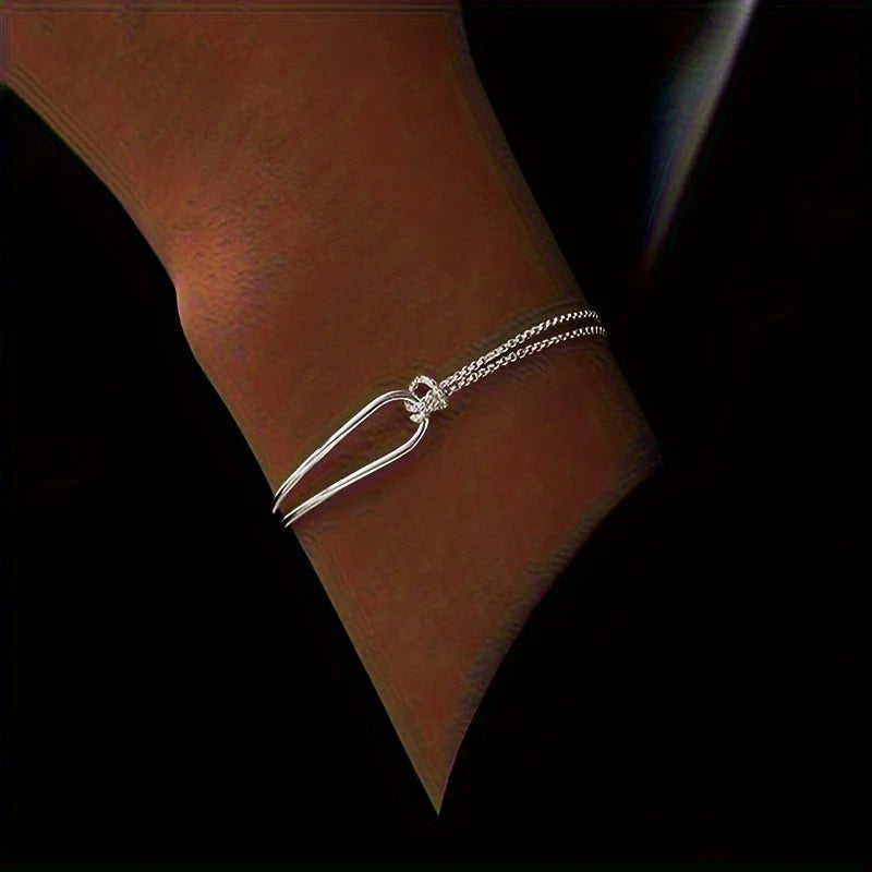 Sterling Silver Double Knot Bracelet