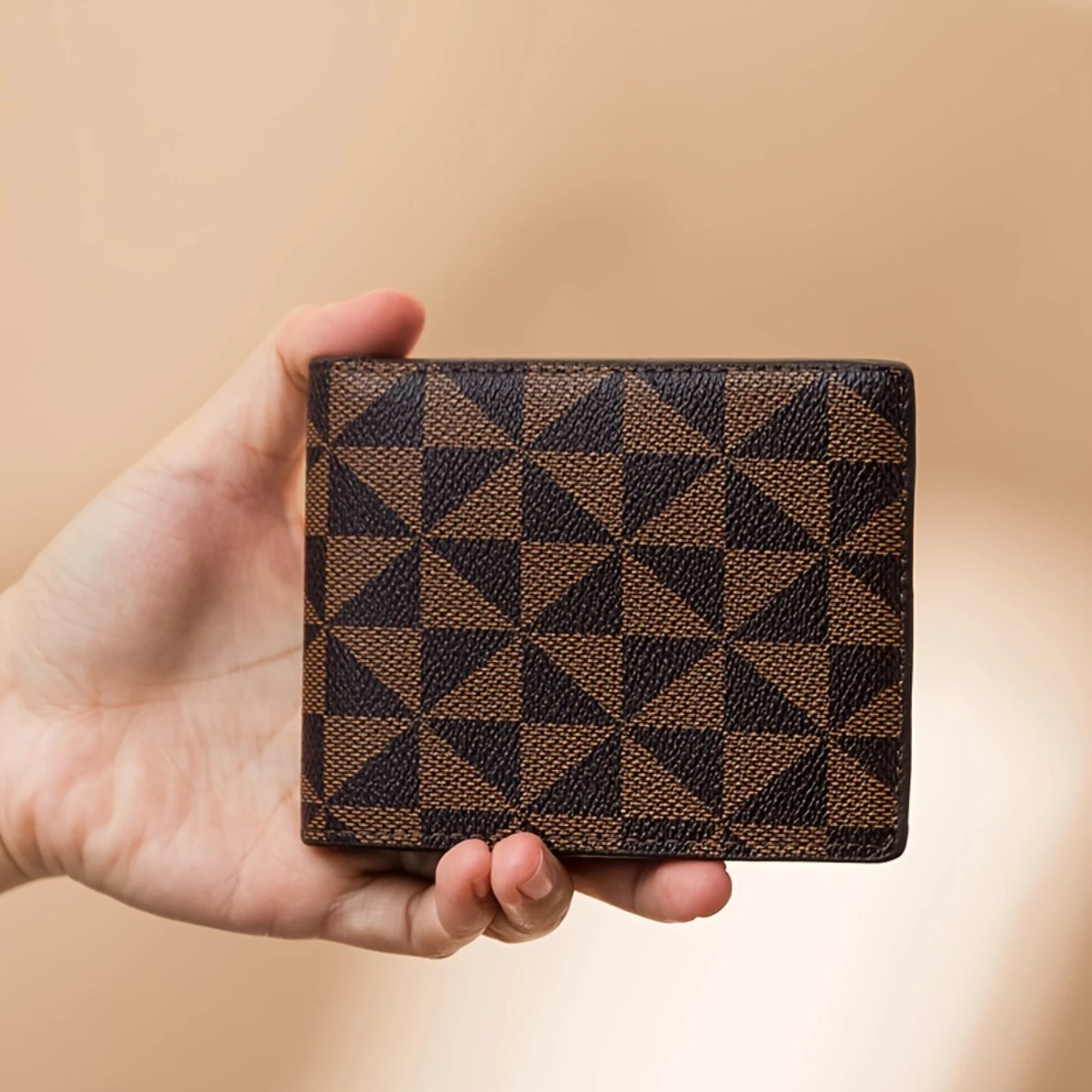 Plaid Leather Wallet