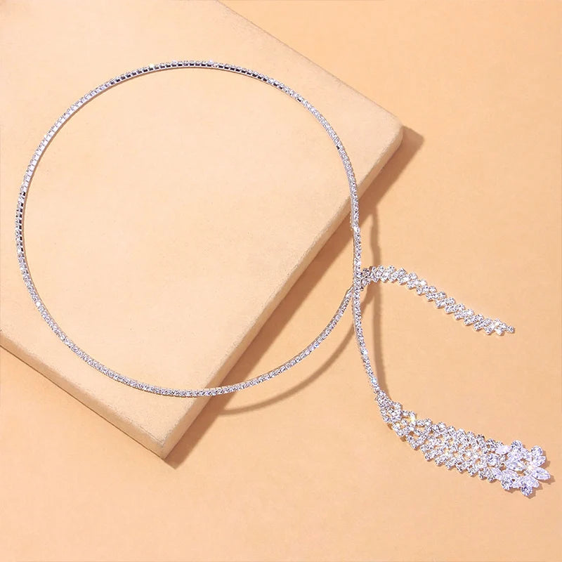 Crystal Pendant Choker