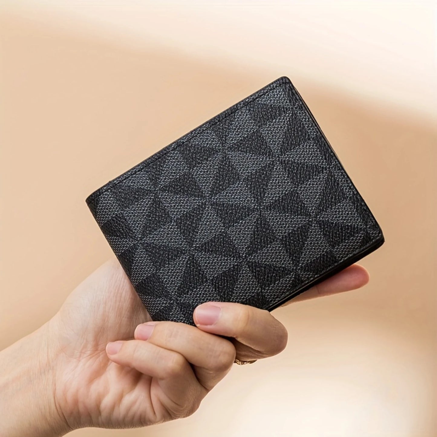 Plaid Leather Wallet