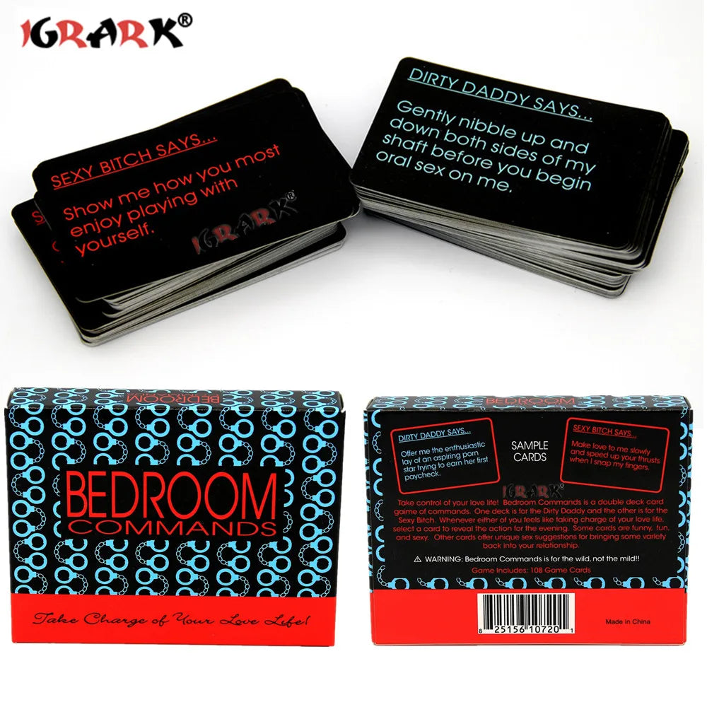 Bedroom Commands Sexual Position Game Cards