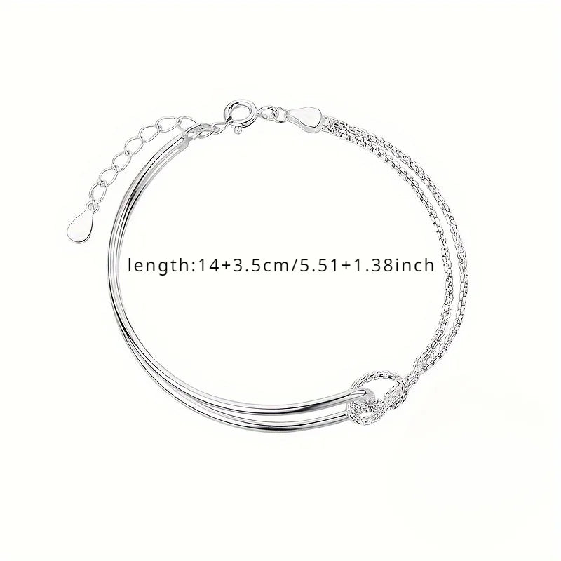 Sterling Silver Double Knot Bracelet
