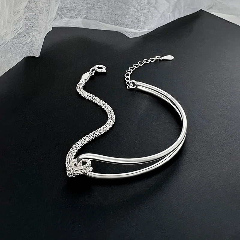 Sterling Silver Double Knot Bracelet