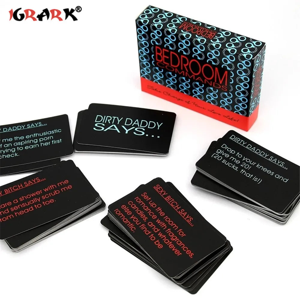 Bedroom Commands Sexual Position Game Cards