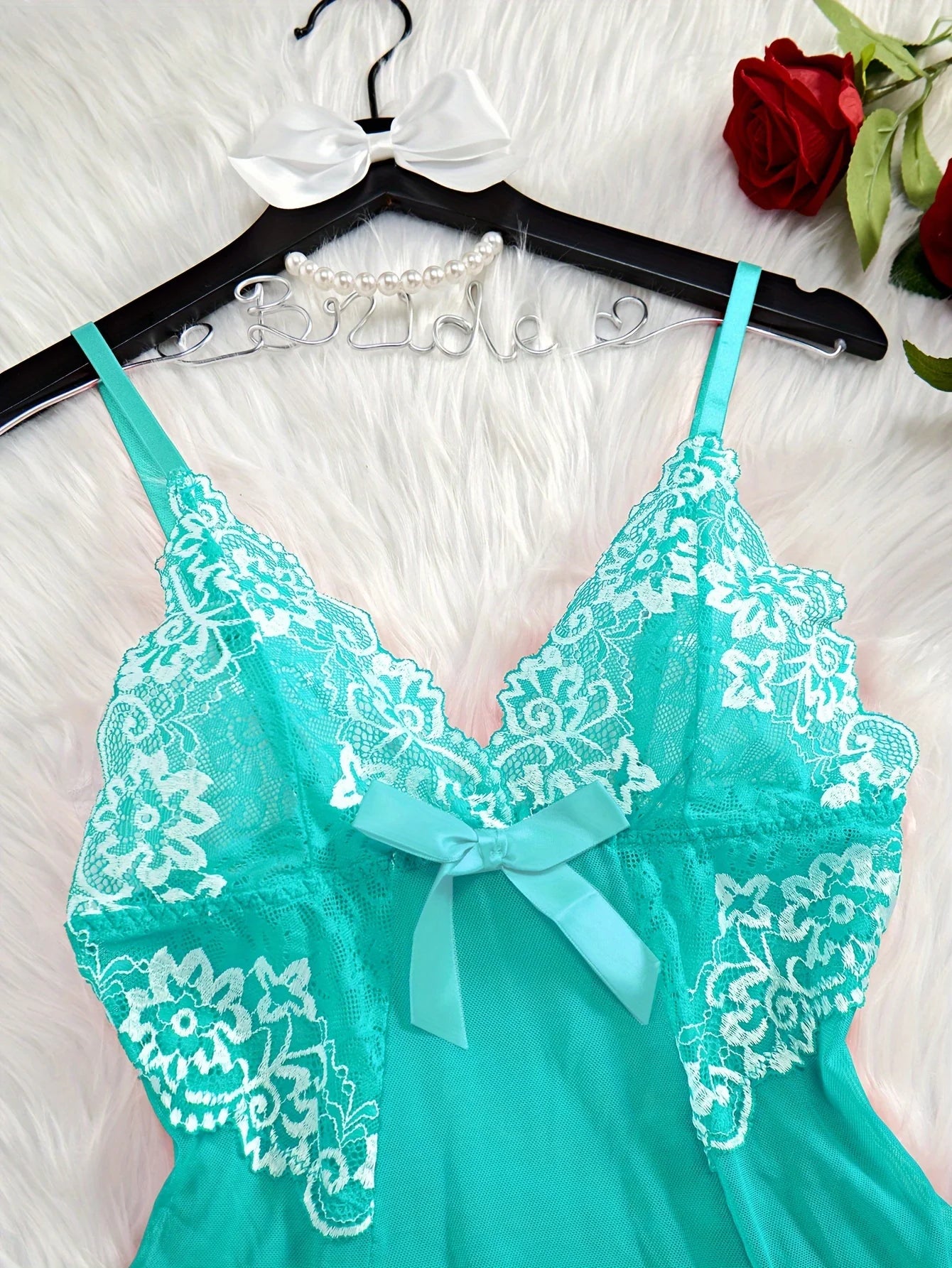 Elegant Sheer V Neck Lingerie Dress