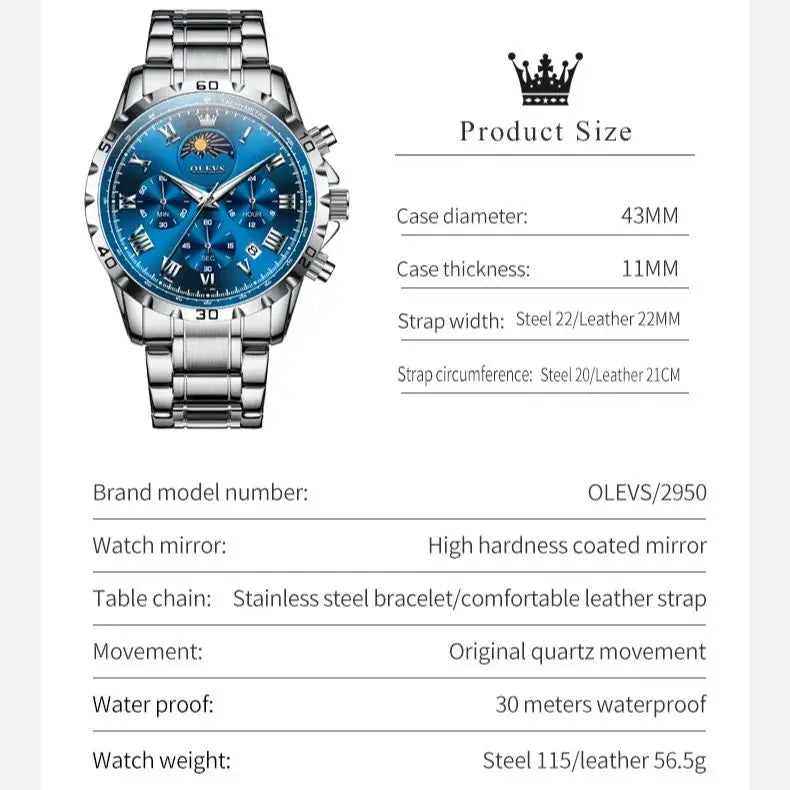 Stainless Steel Strap Watch