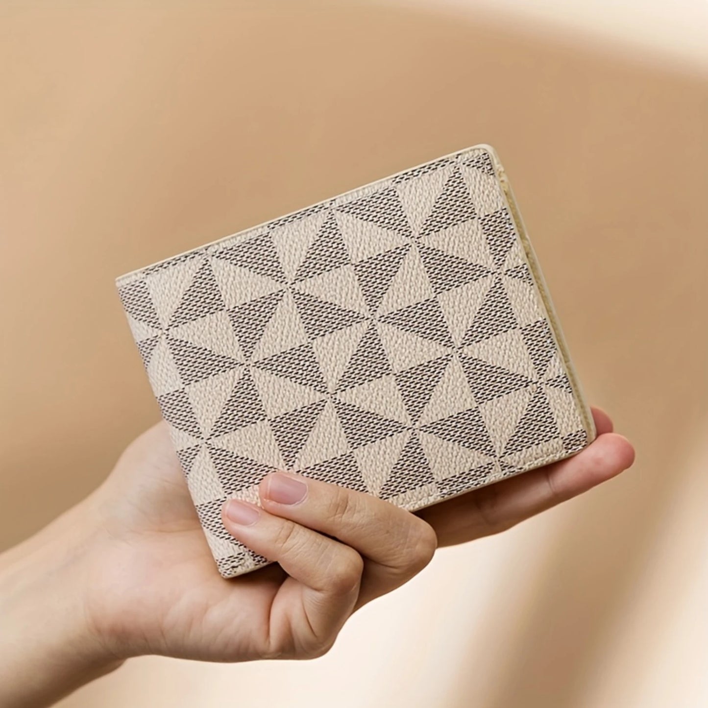 Plaid Leather Wallet