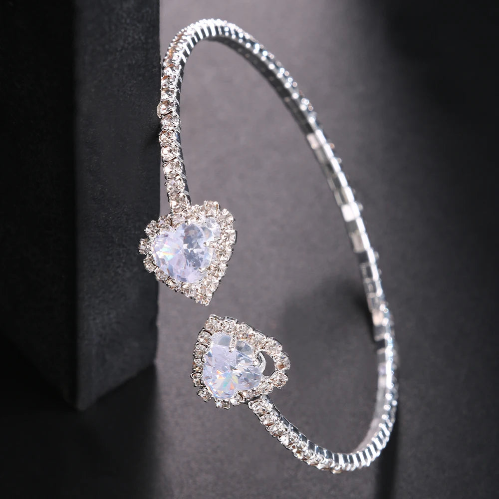 Heart Cuff Bracelet Bangle