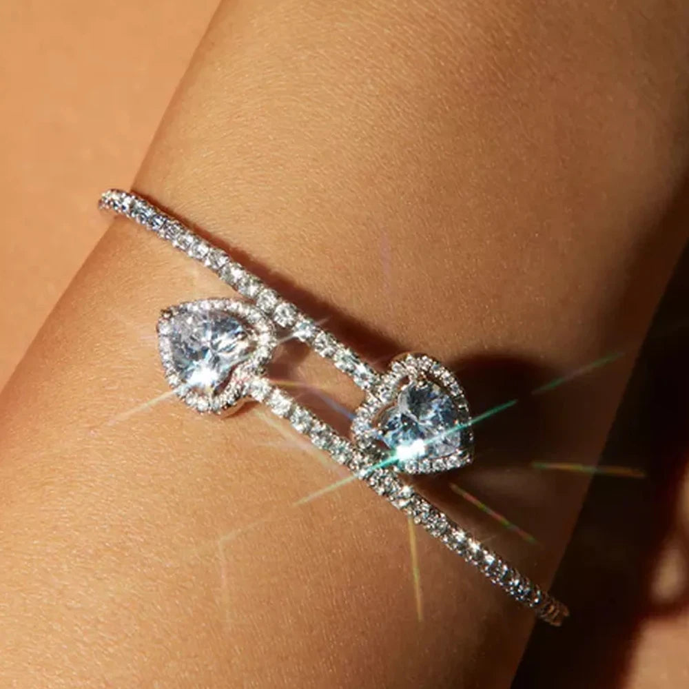 Heart Cuff Bracelet Bangle