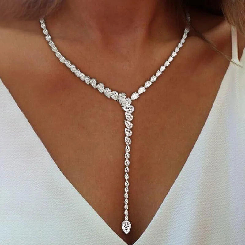 Water Drop Zircon Necklace