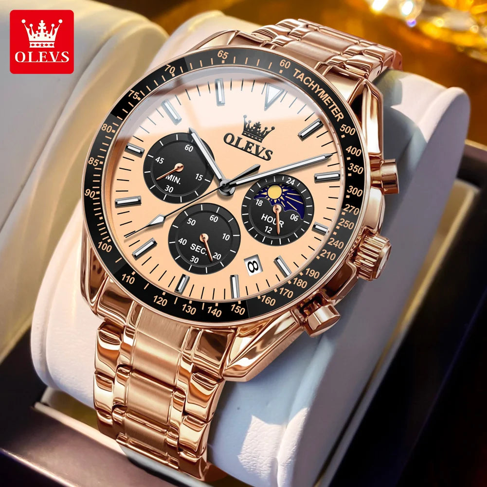 Stainless Steel Waterproof Quartz Wristwatch
